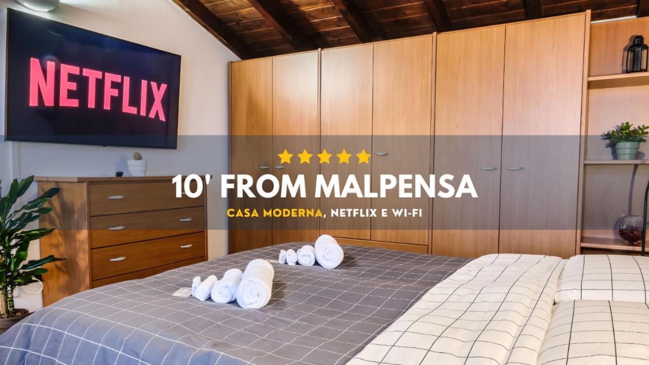 10' From Malpensa Casa Moderna, Netflix & Wi-Fi Apartment Casorate Sempione Exterior photo